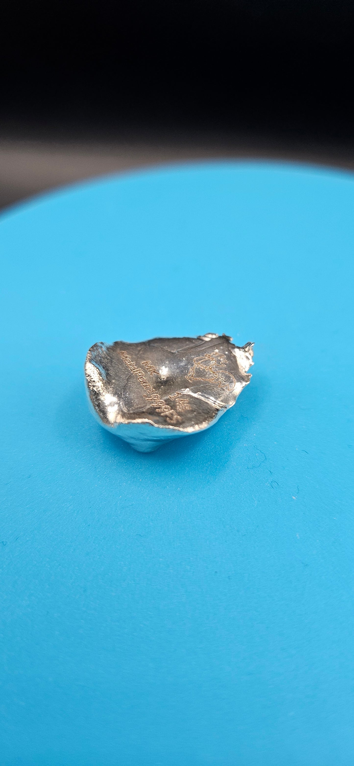 14g Hand Poured Silver “Tit” Nugget