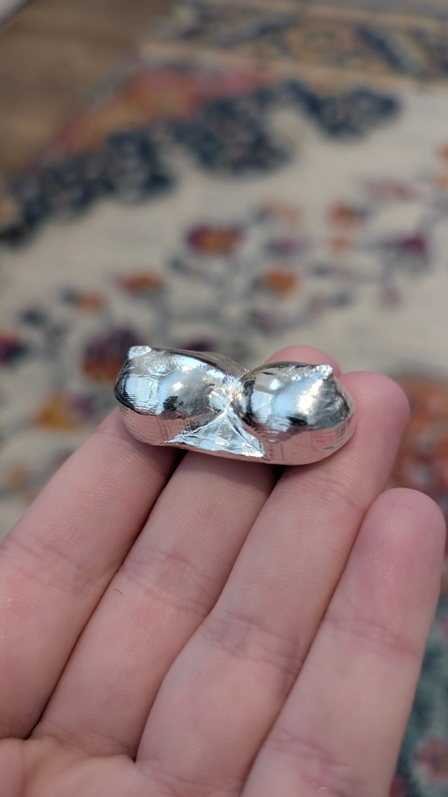 Hand Poured Silver Woman’s Bust Ingot
