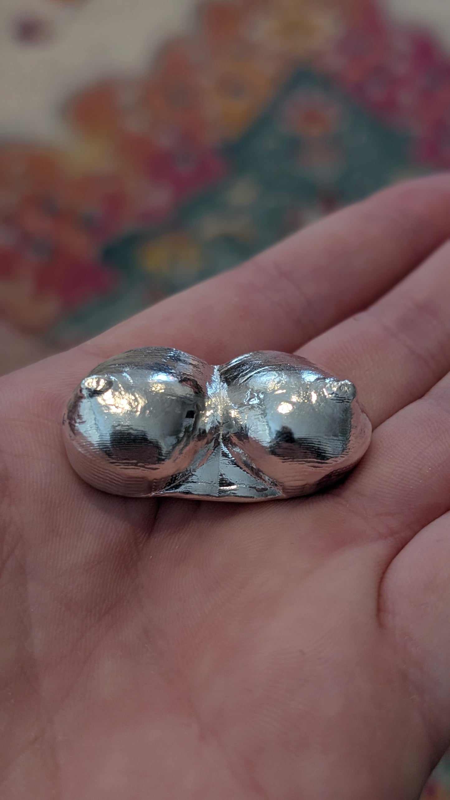 Hand Poured Silver Woman’s Bust Ingot