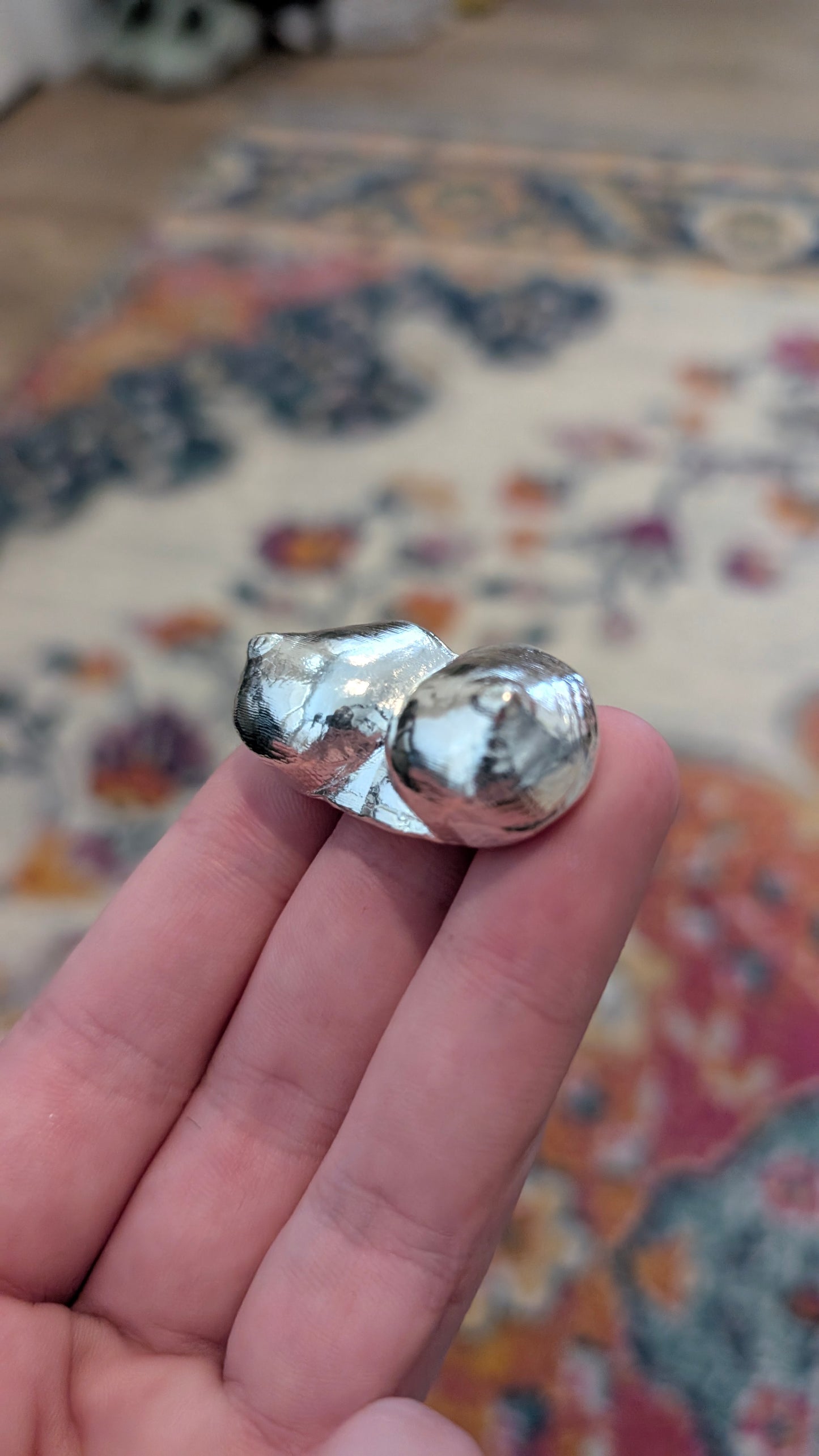 Hand Poured Silver Woman’s Bust Ingot