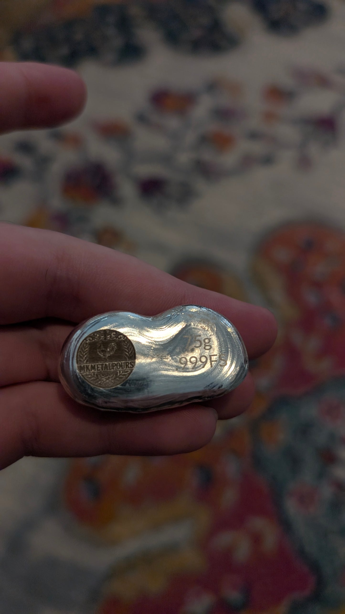 Hand Poured Silver Woman’s Bust Ingot