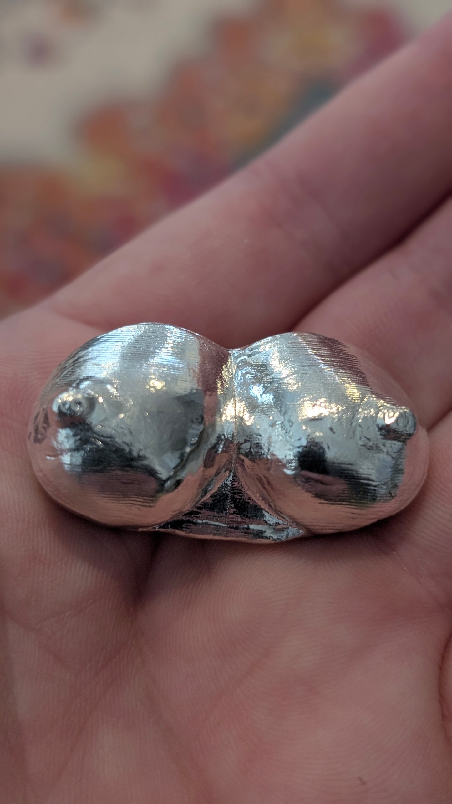 Hand Poured Silver Woman’s Bust Ingot