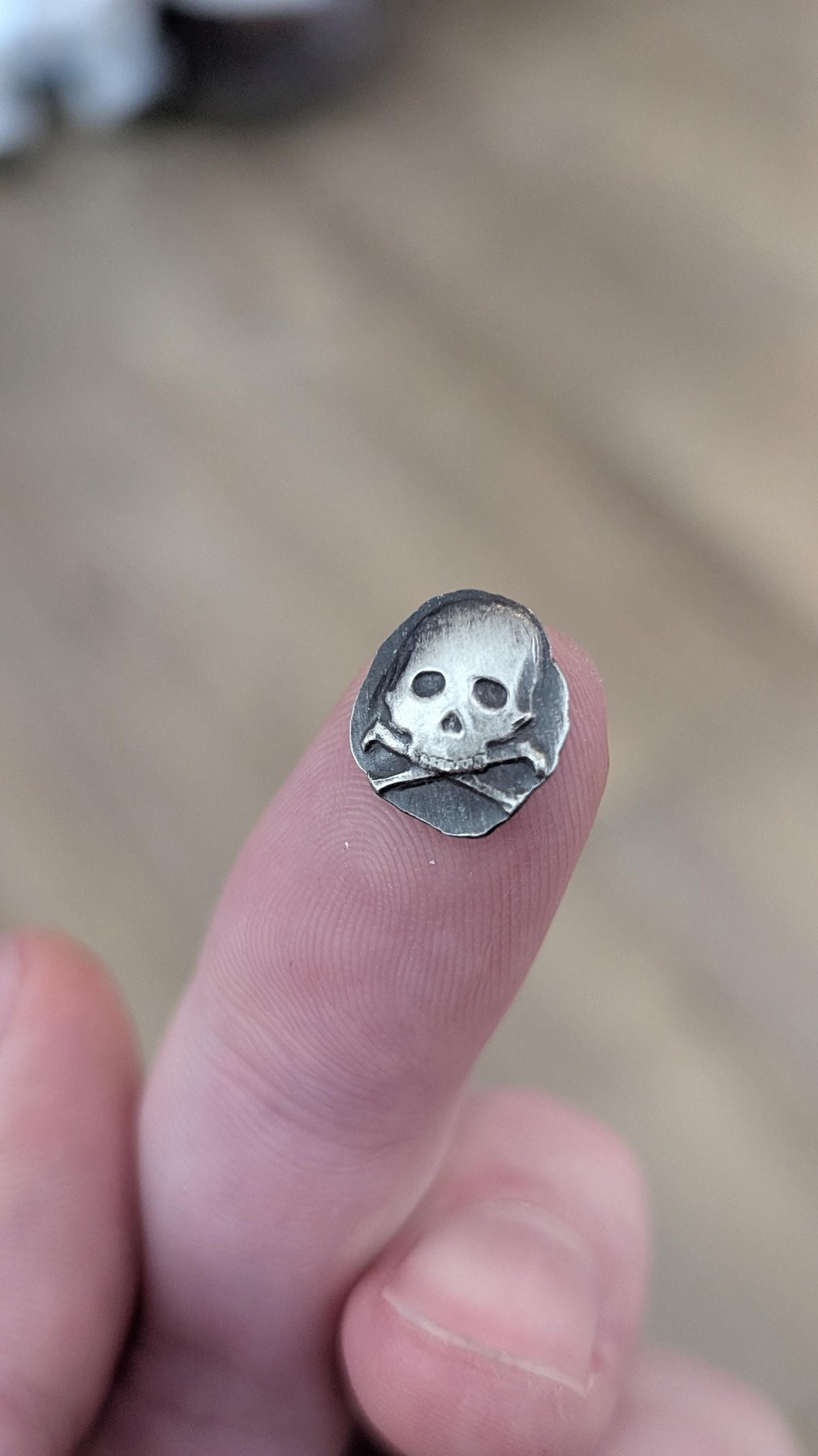 Pure Silver Skull Microstacker