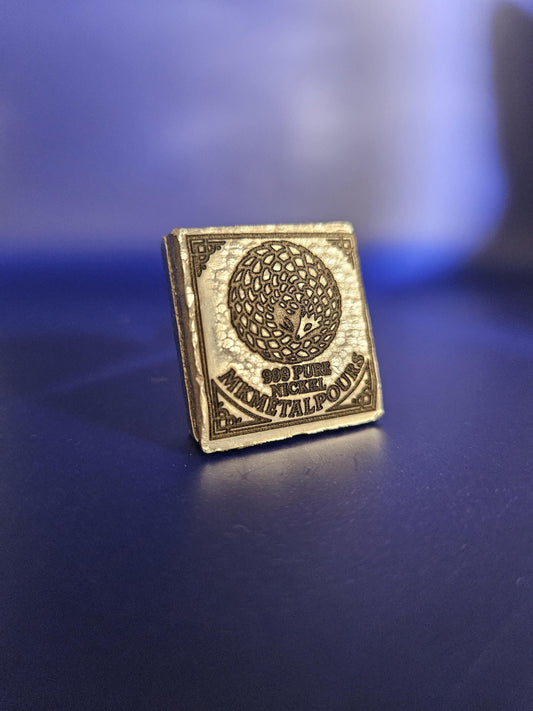 Unique Pangolin Design on 60g .999 Fine Nickel Chunk - Laser-Engraved Art Piece