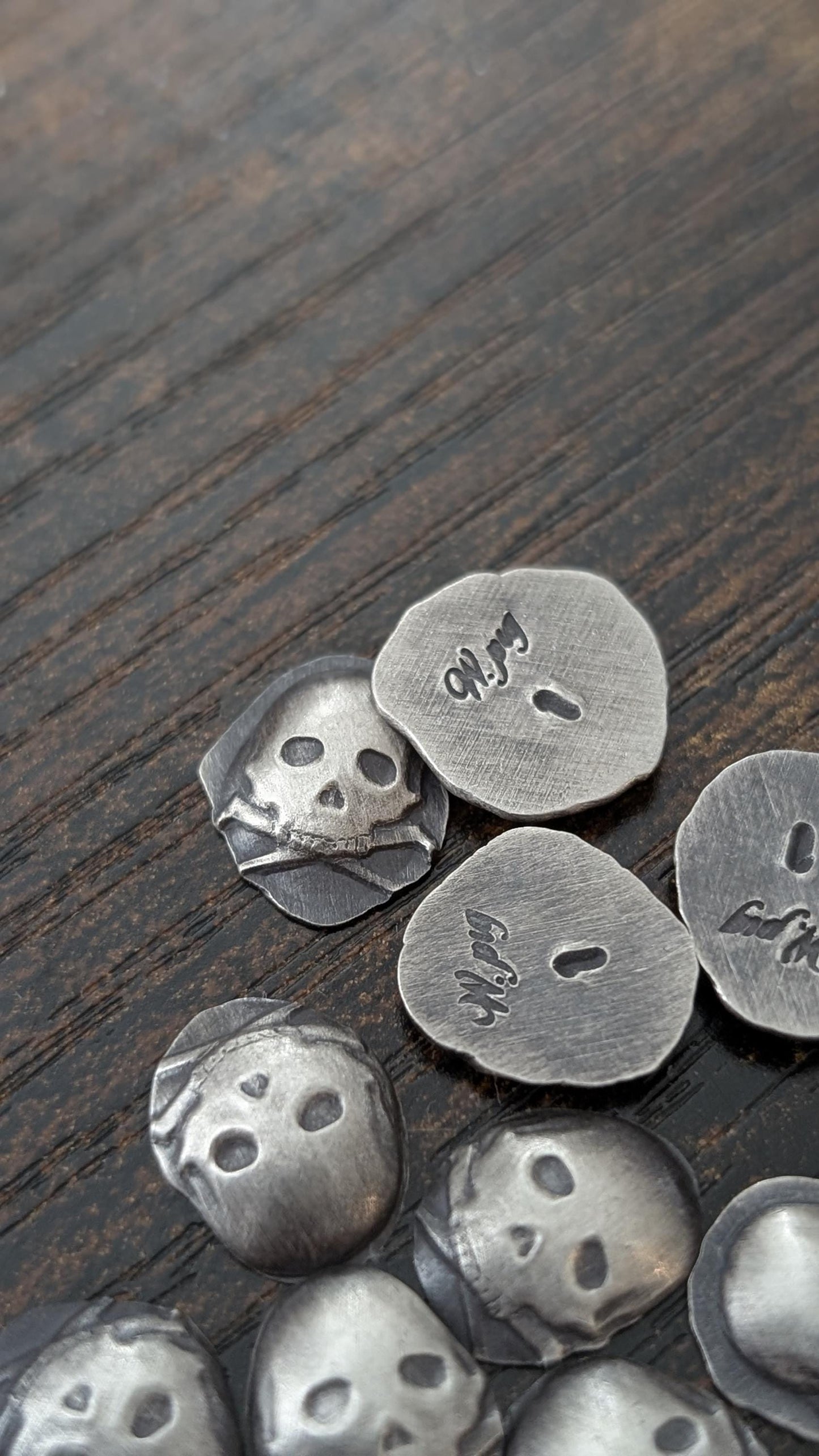 Pure Silver Skull Microstacker