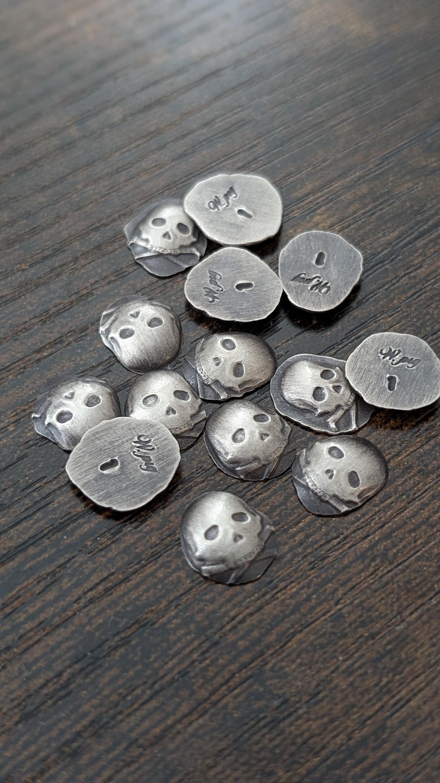 Pure Silver Skull Microstacker