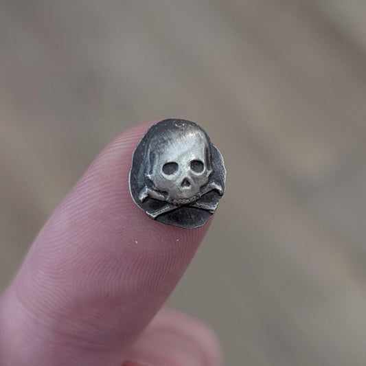 Pure Silver Skull Microstacker