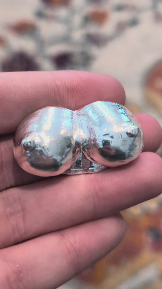 Hand Poured Silver Woman’s Bust Ingot