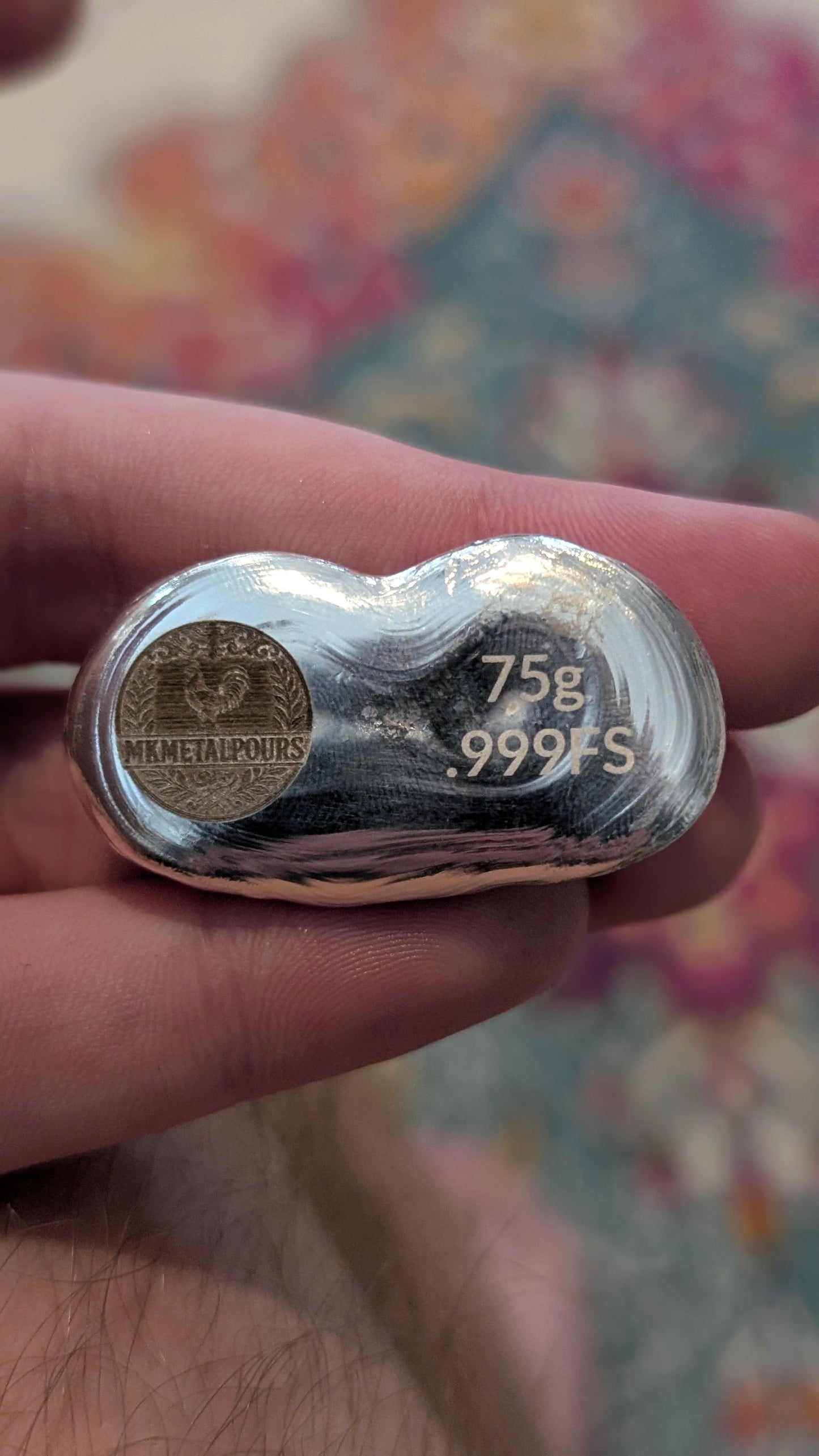 Hand Poured Silver Woman’s Bust Ingot