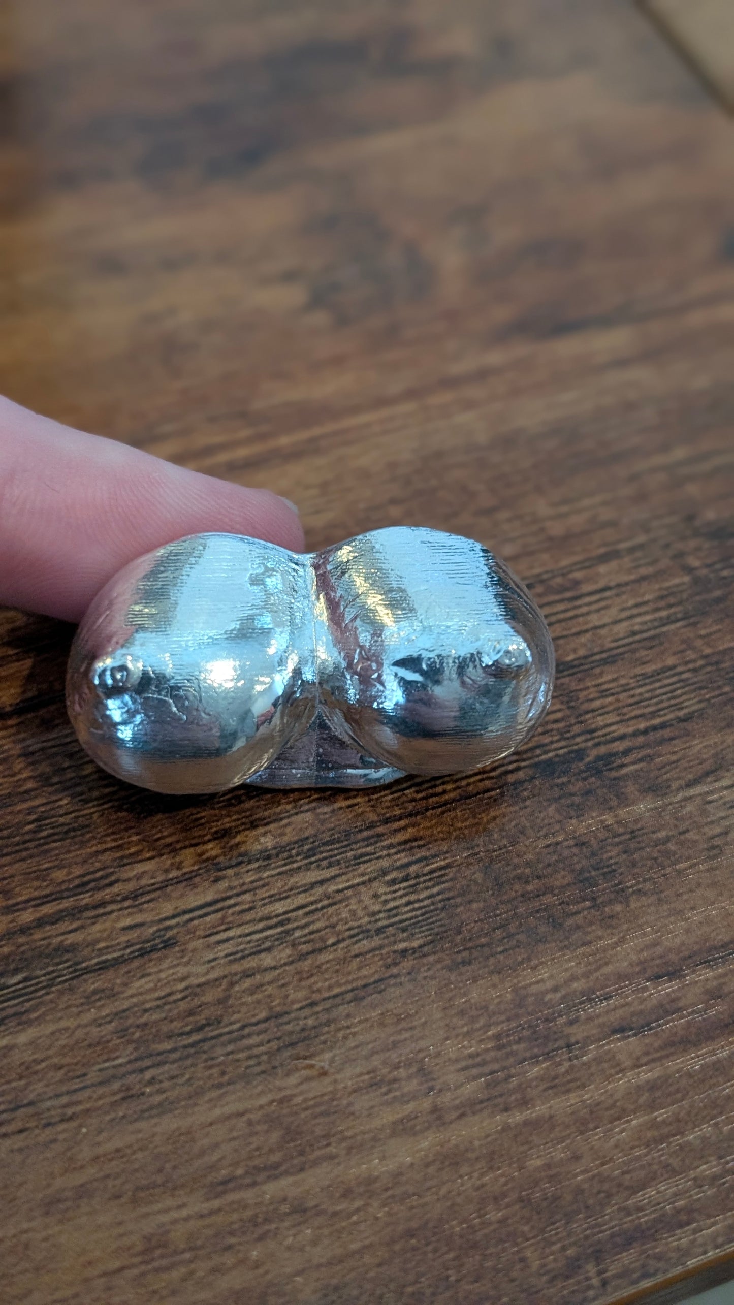 Hand Poured Silver Woman’s Bust Ingot