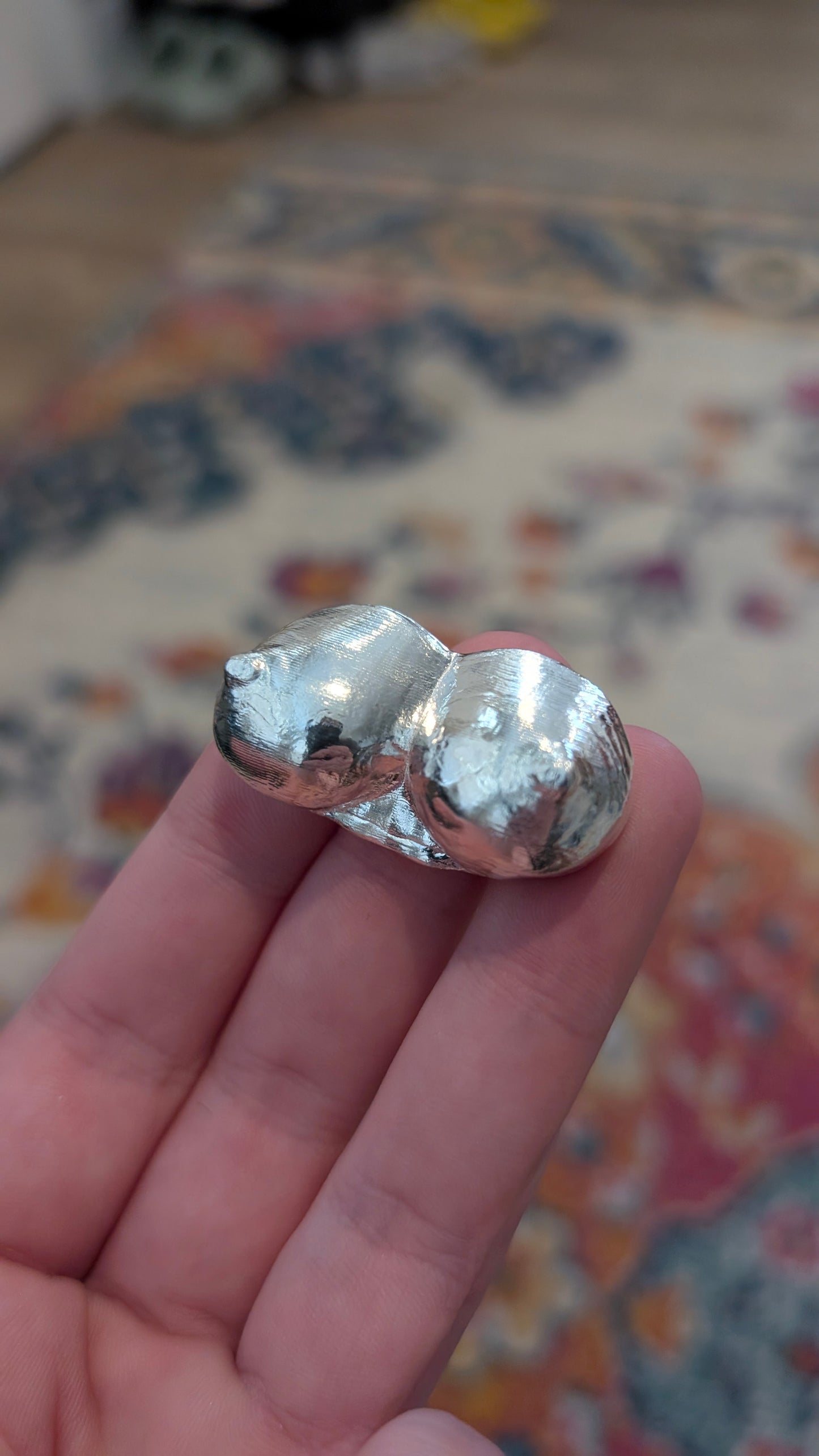 Hand Poured Silver Woman’s Bust Ingot