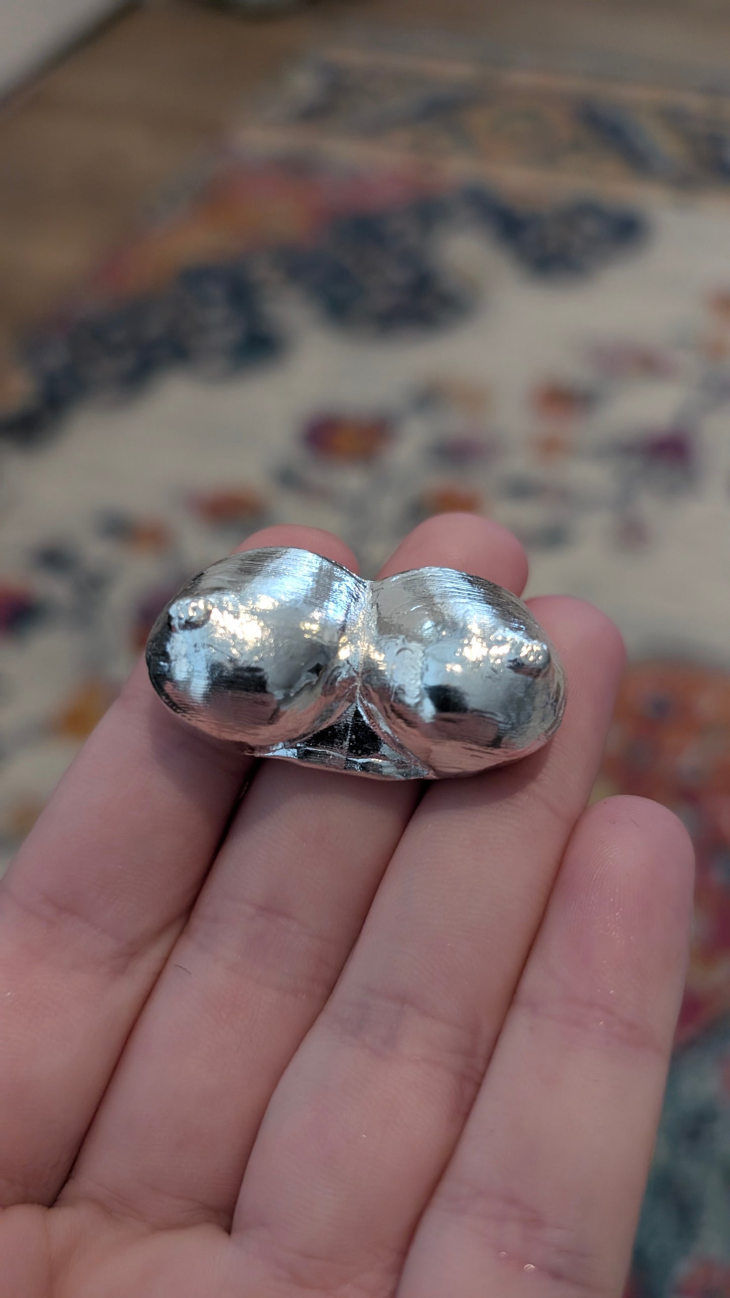 Hand Poured Silver Woman’s Bust Ingot