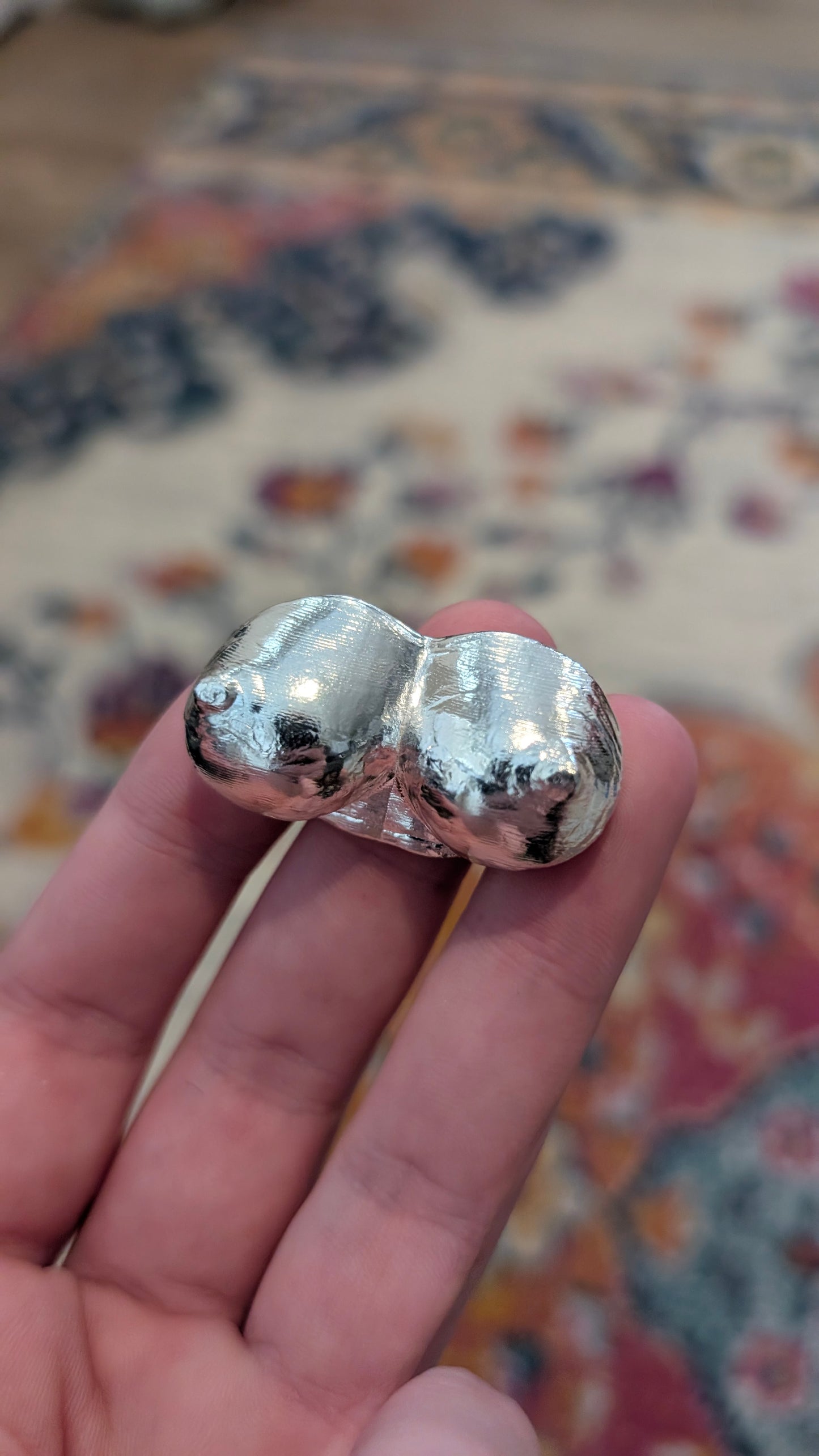 Hand Poured Silver Woman’s Bust Ingot